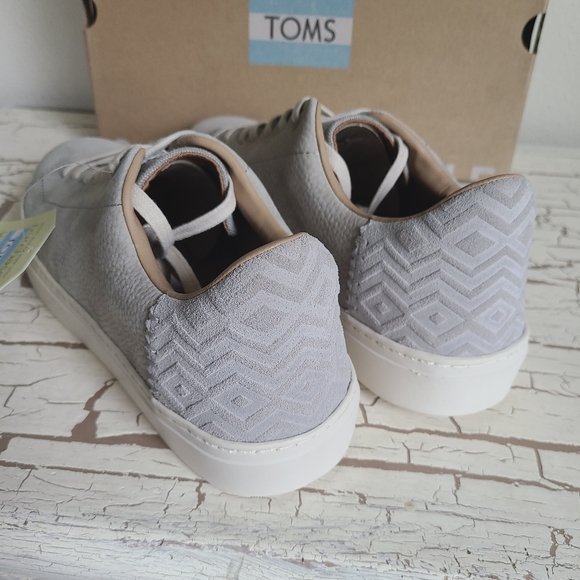 NEW TOMS 10 Lenox Drizzle Grey Nubuck - Picture 4 of 6